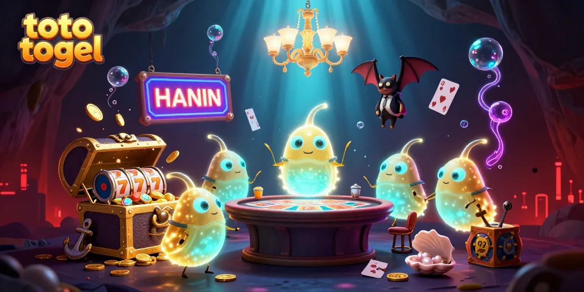 Experience thrilling toto togel action with vibrant glowworms in a lively cave casino setting.