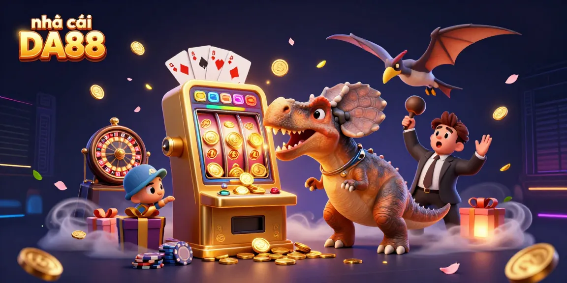 Headbutting the golden slot machine, nhà cái DA88 offers exciting jackpot winnings.