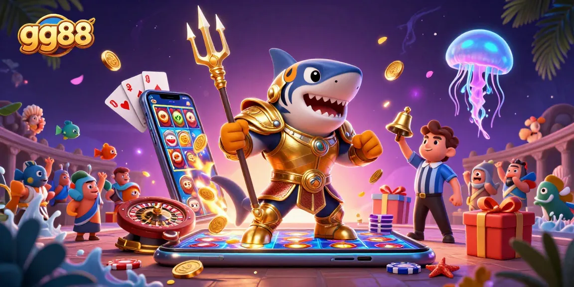 Engage in exciting gaming action at gg88 featuring a vibrant underwater colosseum scene.