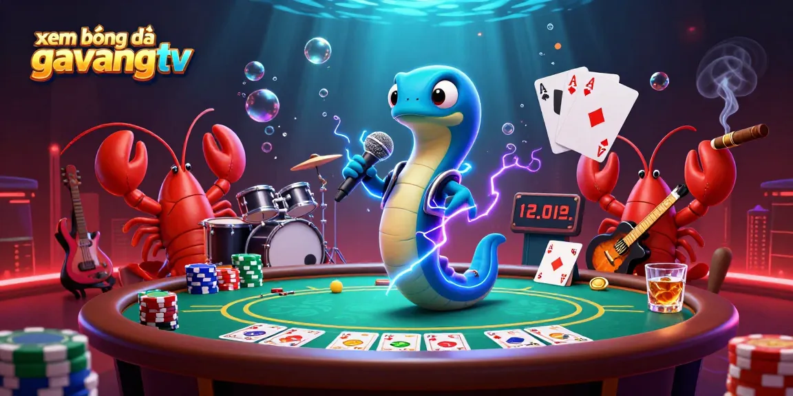 Experience xem bóng đá gavangtv with vibrant electric eel and band under dynamic underwater casino.