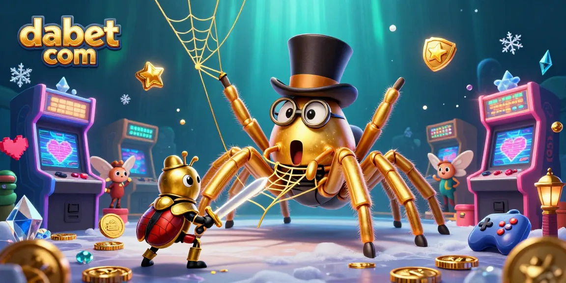 Experience thrilling games at dabet com with a vibrant 3D digital casino illustration