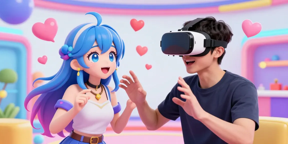 Exciting interaction in an ai hentai chat setting with vibrant anime characters and an engaged user.