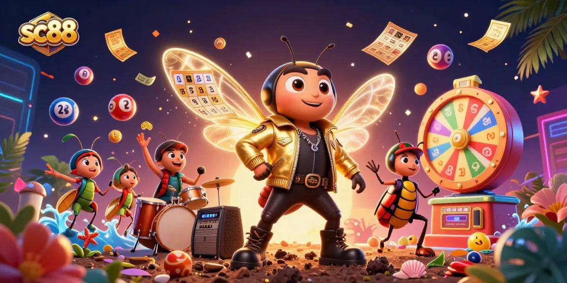 Experience thrilling wins at sc88 with vibrant lottery elements and engaging characters in a dynamic casino scene.
