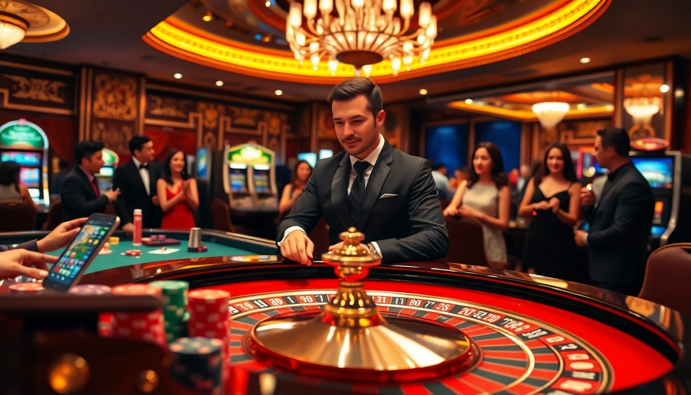 Experience the excitement of tải app 8kbet through vibrant casino games and modern devices in a stunning setting.