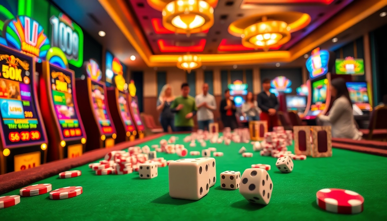 Nổ hũ lu88 gameplay excitement with vibrant slot machines and colorful casino elements.
