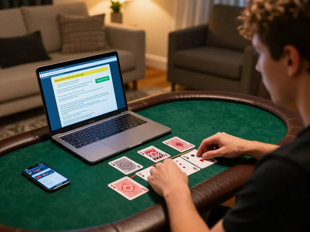 LC88 players engaging in a live dealer blackjack game at home with strategic setups.