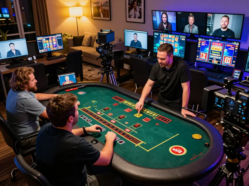 Engaged players enjoying a live dealer game at LV88, showcasing excitement and vibrant online casino atmosphere.