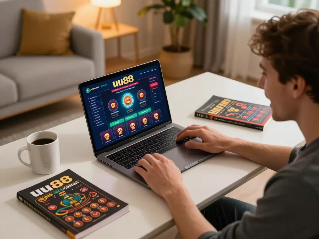 Engaging in online gambling at uu88, showcasing the excitement of casino gameplay and strategy.