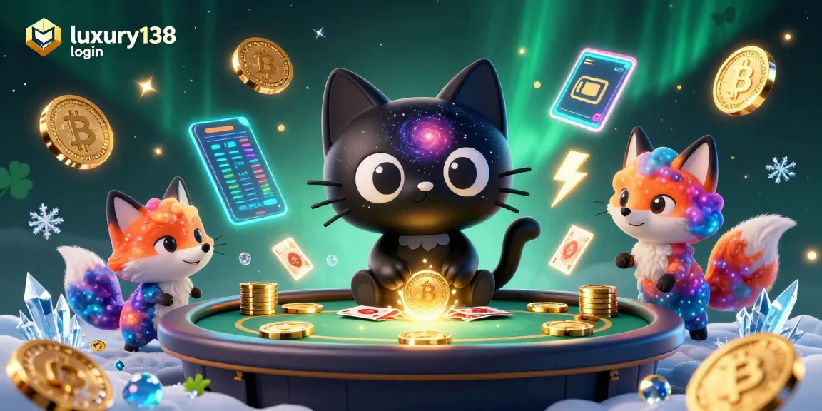 Experience luxury138 login with vibrant casino elements and crypto excitement in an engaging 3D scene.